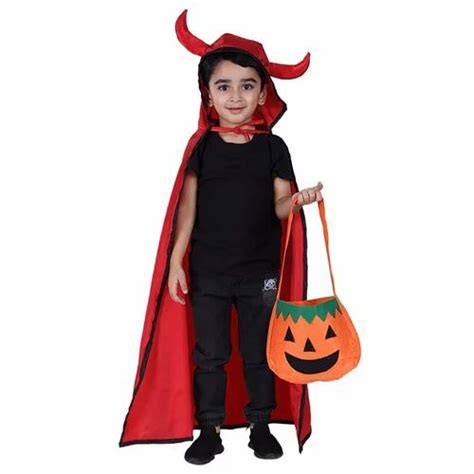 ITSMYCOSTUME Halloween Red Cape Dress for Boys & Girls Kids with Devil Horn at Rs 349/piece ...