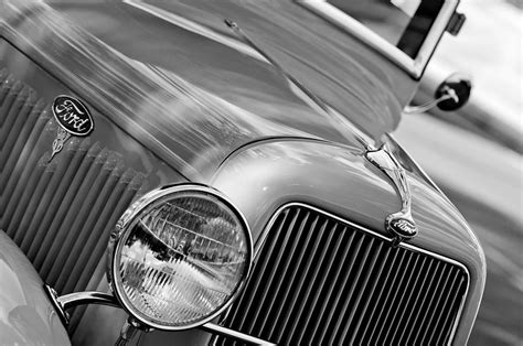 1934 Ford V8 Grille Emblem Photograph By Jill Reger