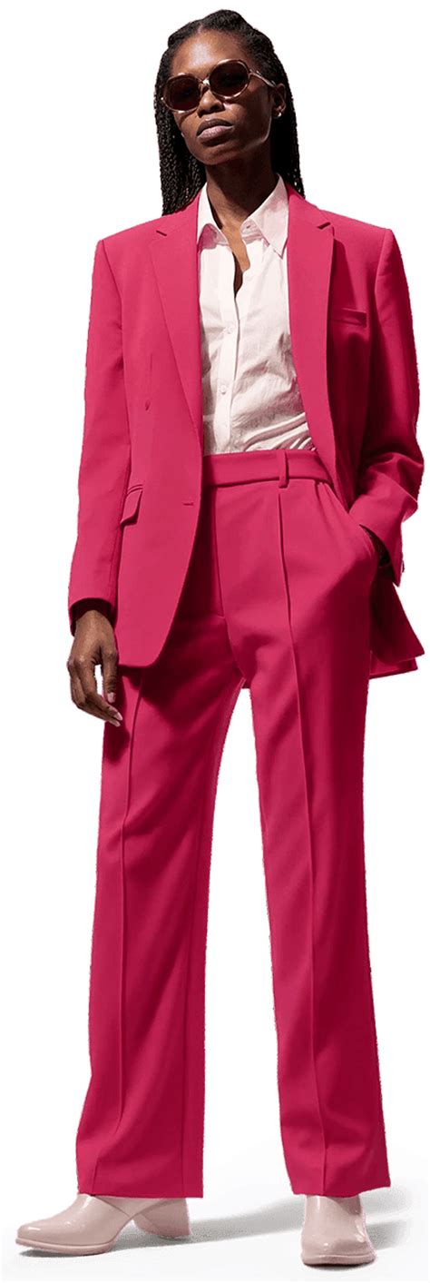 Fuchsia Linen Wide Leg Pant Suit Sumissura