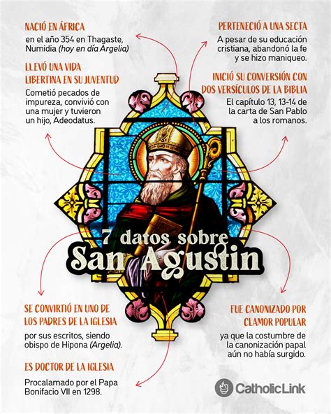 Infograf A Datos Sobre San Agust N Catholic Link