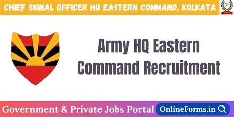 Army Hq Eastern Command Recruitment Apply For Group C Post