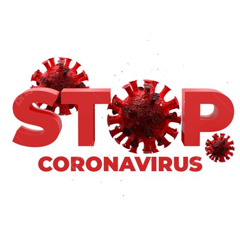 รูปหยุดการสร้างสรรค์ Coronavirus 3d สีแดง Png 3d โควิด โควิด 19ภาพ