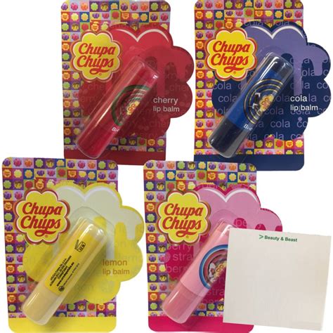 Chupa Chups Lippenbalsam Lippenpflege Lip Balm Lemon Cola Strawberry