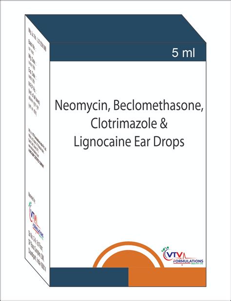 Composition Neomycin Beclomethasone Clotrimazole Lignocaine Ear Drops