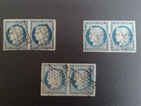 France 1850 Classiques Cérès 25c blue 3 pairs of N4 Catawiki