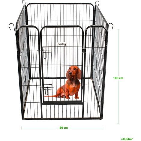 Parc Enclos Pour Chien Chiot Et Lapin GARDEO80x100x4 4 Panneaux