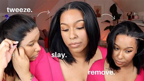 How To Customize Apply And Remove A Synthetic Lace Frontal Wig Step By Step Ft Sensationnel