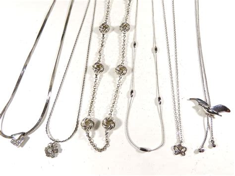 Gorgeous Vintage Avon Silver Tone Chain Necklaces L Gem