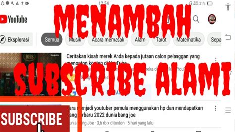 Cara Menambah Subscriber Youtube Tanpa Aplikasi Youtube