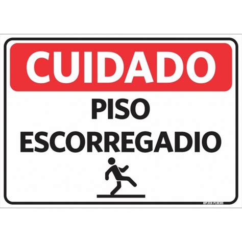 Placa Sinaliza O Cuidado Piso Molhado