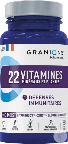 Granions 22 Vitamines Minéraux Et Plantes Défenses Immunitaires 90