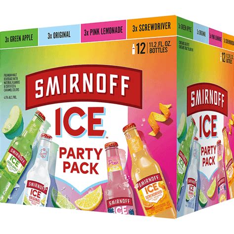 Smirnoff Ice Party Pack Pk Oz Variety Bottles Abv Malt