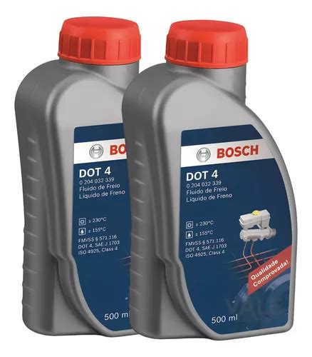 Fluido Oleo De Freio Dot 4 Dot4 Original Bosch 500ml Parcelamento Sem