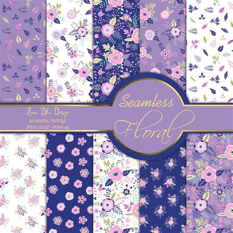 Seamless Floral Digital Paper Pack