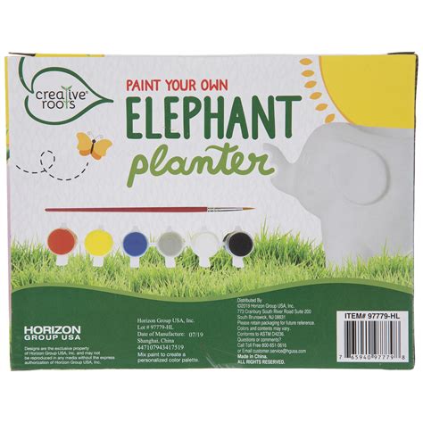 Elephant Pot Head Planter Ready To Paint Sculpting Forming Craft