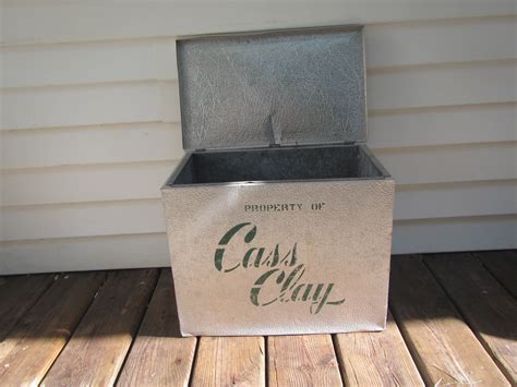 Vintage Milk Delivery Box Porch Dairy Box Cass Clay Creamery Delivery Metal Box Insulated