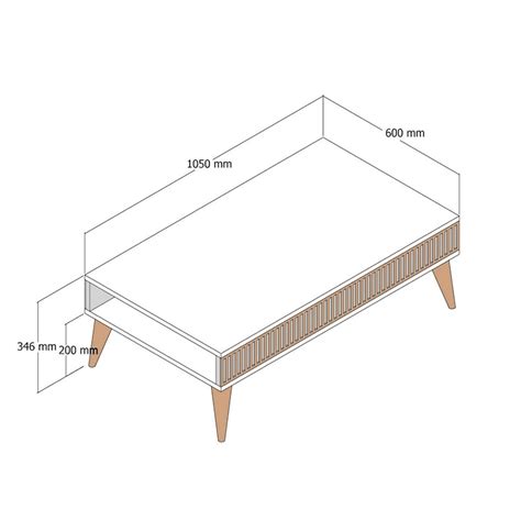 Stolik kawowy prostokątny Instiny 105x60 cm orzech kremowy Stoliki