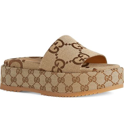 Gucci Angelina Gg Logo Platform Slide Sandal Women Nordstrom