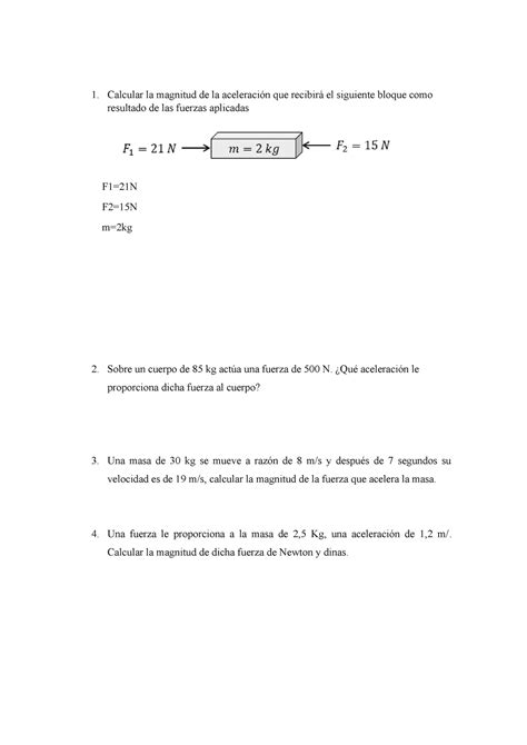 Ejercicios De Fisica Calcular La Magnitud De La Aceleraci N Que