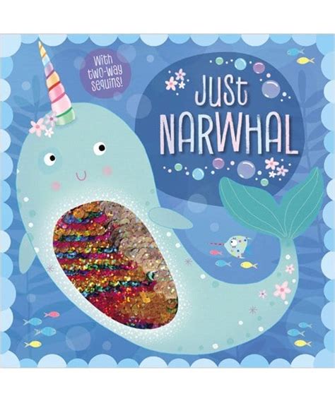 Sequin Narwhal Book And Plush Special 2 Set Jpin Supply