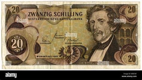 Geld Geldscheine Österreich 20 Schilling Bank Note Österreichische