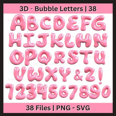 Pink D Svg Bubblegum Letters Pop Letters Svg Svg Alphabet Barbie Pink