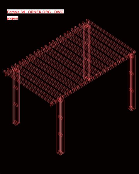 Pergola D Dwg Projesi Autocad Projeler