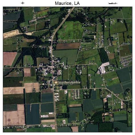 Aerial Photography Map of Maurice, LA Louisiana