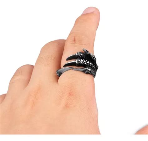 Anillo De Acero Inoxidable Garra De Drag N Mercadolibre