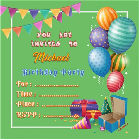 Birthday Invitation Microsoft Word Template