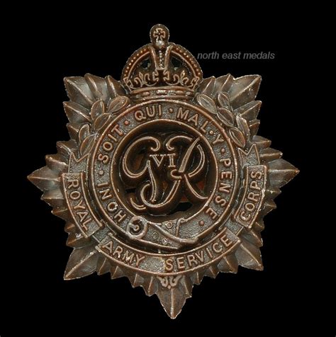 Ww2 Rasc Royal Army Service Corps Plastic Economy Cap Badge British