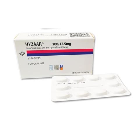 Hyzaar Losartan Potassium Hydrochlorothiazide 100mg 125mg Tablet