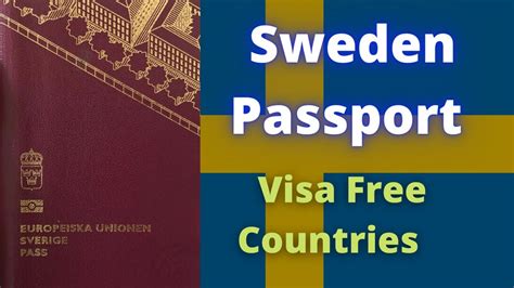 Sweden Passport Visa Free Countries 2022 Youtube