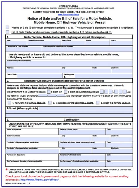 Florida Dmv General Affidavit Form AffidavitForm Net