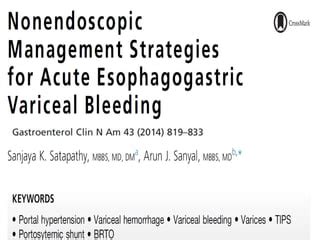 MANEJO DEL SANGRADO VARICEAL PPT