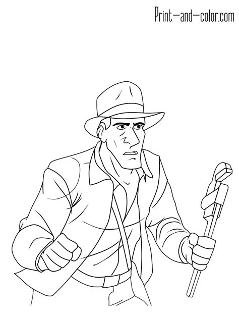 Indiana Jones Coloring Pages Print And