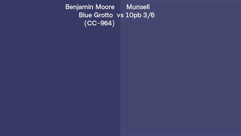 Benjamin Moore Blue Grotto CC 964 Vs Munsell 10pb 3 6 Side By Side