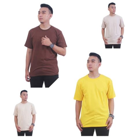 Jual KAOS POLOS COTTON COMBED 20S LENGAN PENDEK SERI WARNA 2 Shopee