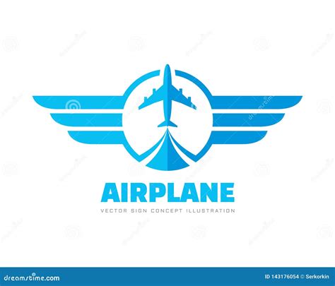 Aeroplano Ejemplo Del Vector De La Plantilla Del Logotipo Del Negocio