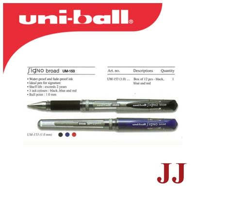 UNI BALL UM 153 Signo Broad 1 0mm Gel Rollerball Pen JJ STATIONERY