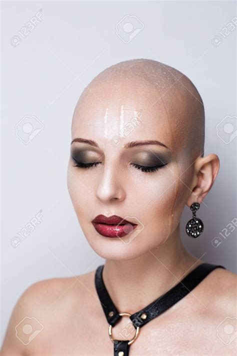 Bald Head Women Shaved Head Women Pixie Cut Septum Ring Nose Ring