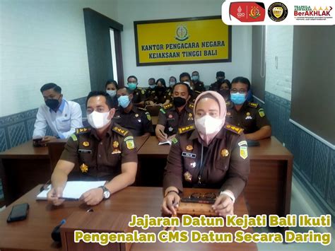 Jajaran Datun Kejati Bali Ikuti Pengenalan CMS Datun Secara Daring