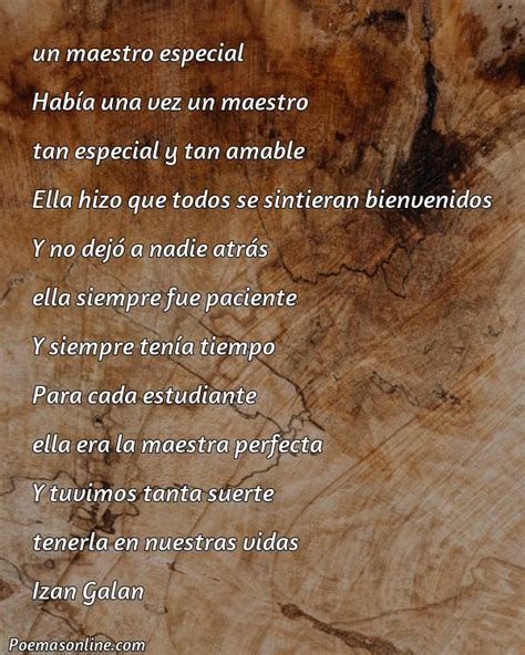 Cinco Mejores Poemas Para Una Maestra Especial Poemas Online