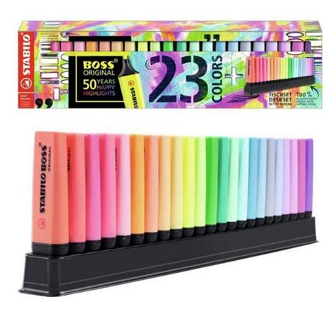 Set De Bureau De Surligneurs Stabilo Boss Original Couleurs Assortis