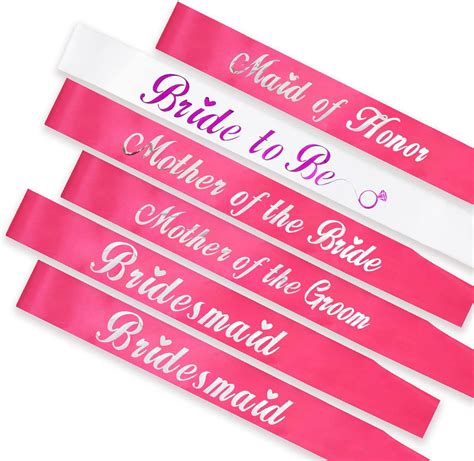 Fantasy J Bachelorette Sashes Set 7 Hot Pink Bride To Be