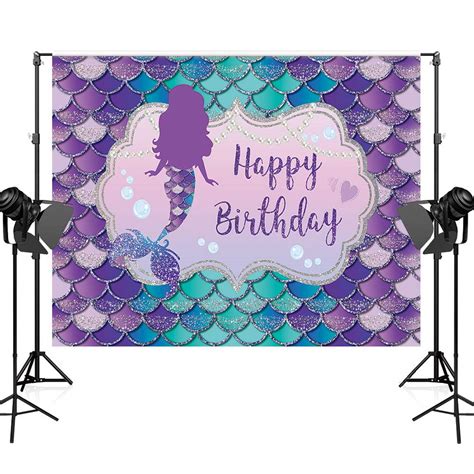 Buy Maijoeyy X Ft Mermaid Backdrop For Girl Birthday Party Under The