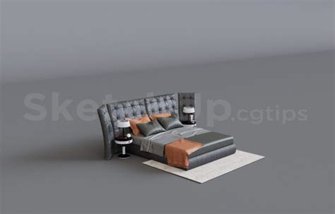 14105 Free Sketchup Bed Model Download