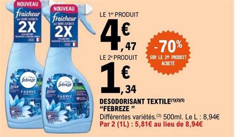 Promo D Sodorisant Textile Febr Ze Chez E Leclerc Icatalogue Fr