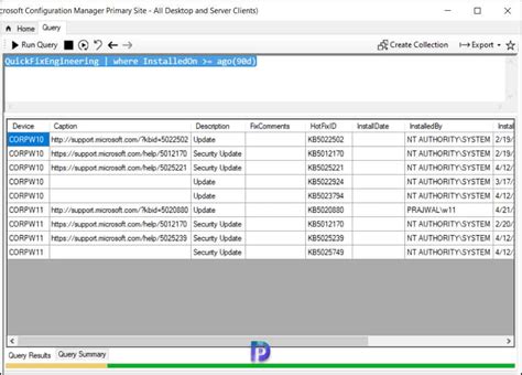 Use Sccm Cmpivot Query To Find Installed Patches In Days