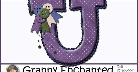 Granny Enchanteds Blog Free 111 Moonlight Digital Scrapbook Letter U